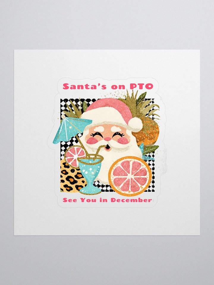 Tropical Santa Kiss Cut Stickers product image (1)