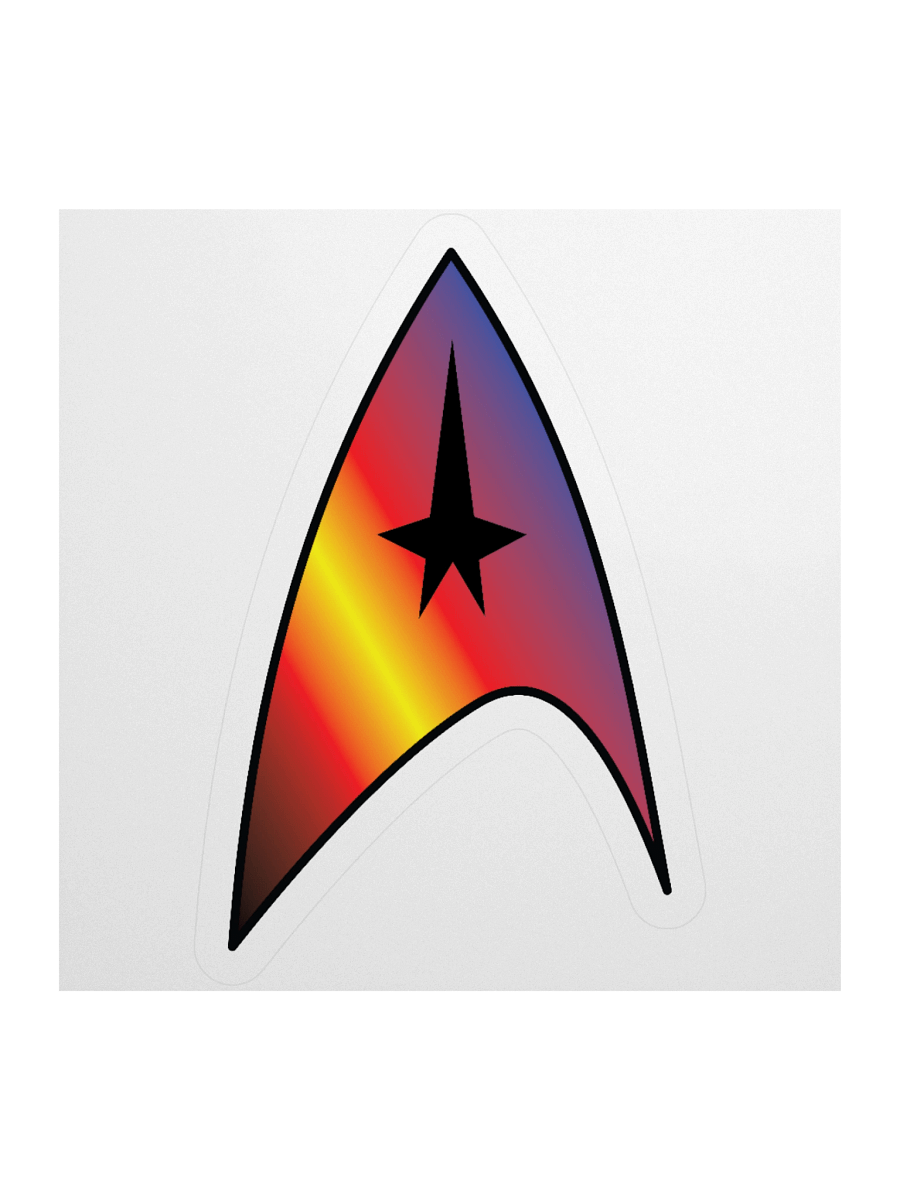 Polyamory Pride Gradient Starfleet Sticker product image (1)