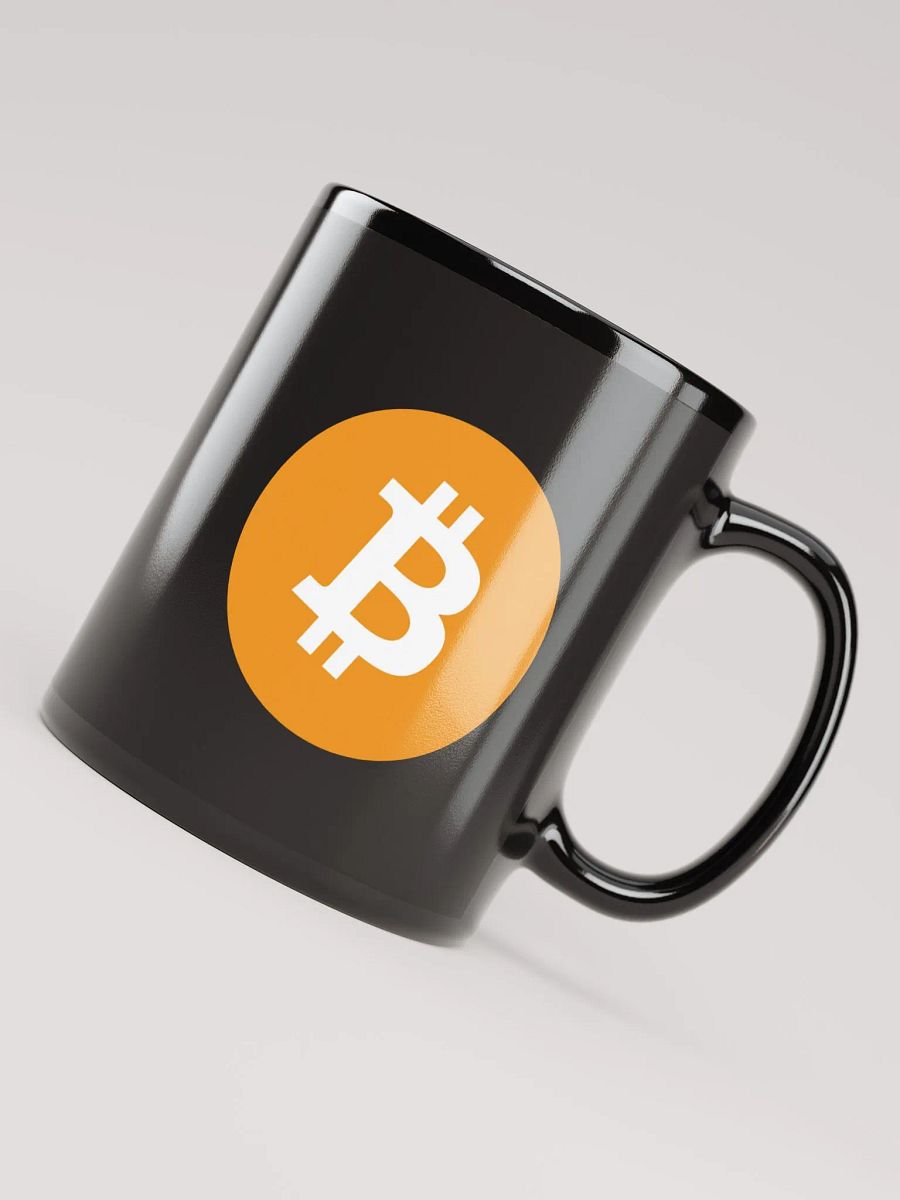 Bitcoin Logo Black Mug product image (3)