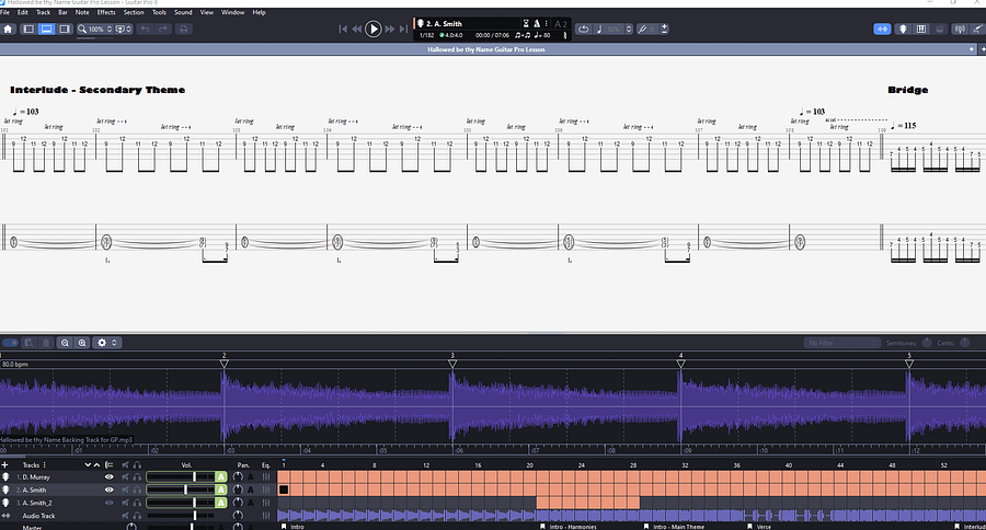 Hallowed Be Thy Name PDF TAB + Backing Track MP3 product image (3)