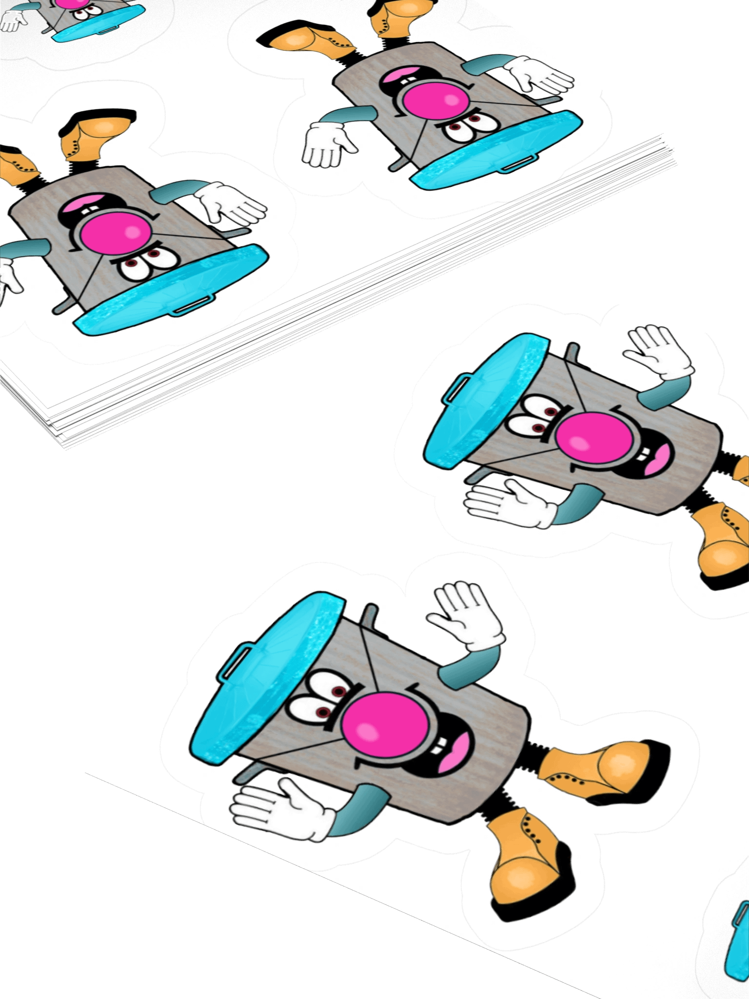 'Rusty Receptacle' Unique Character Stickers product image (4)