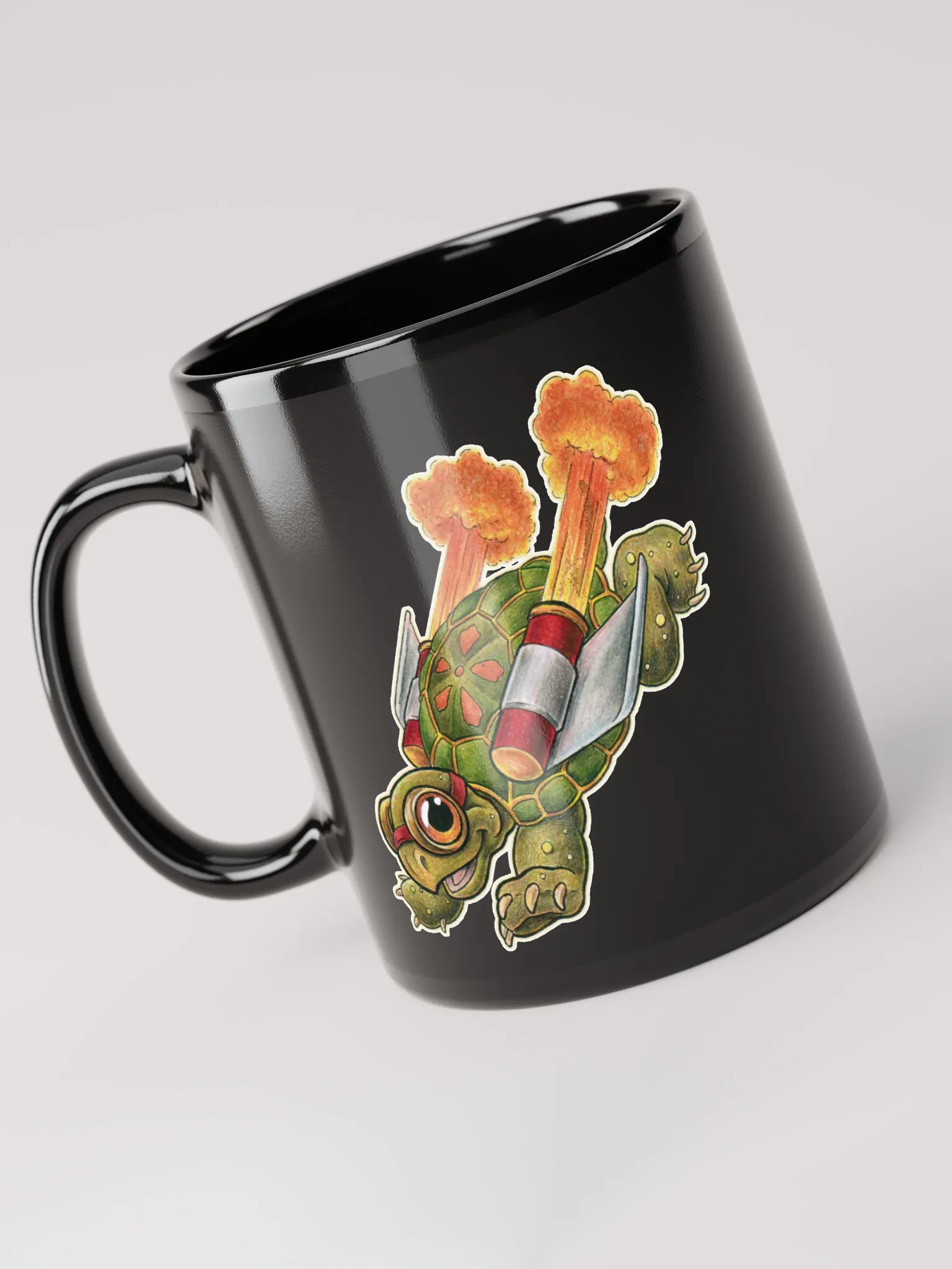 Jetpack Tortoise - SFA Black Glossy Mug product image (3)