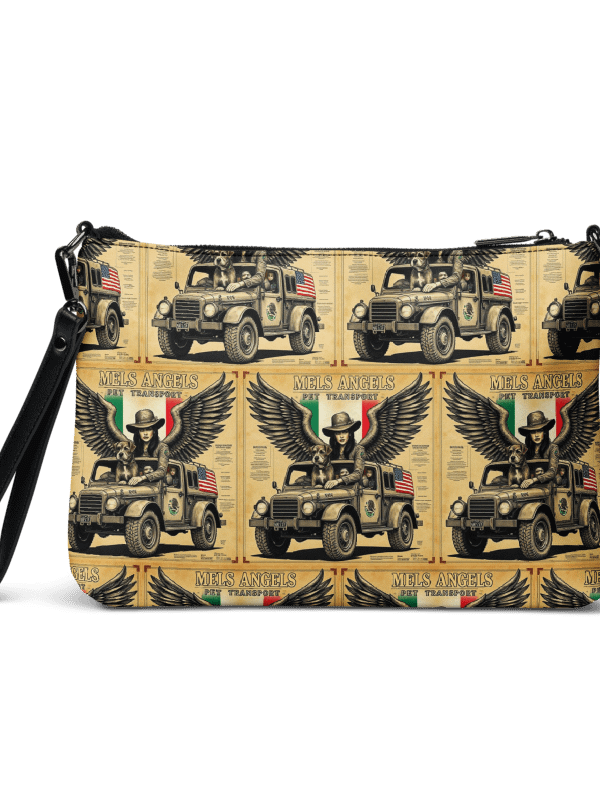 Mel’s Angels Vintage Crossbody Bag – All-Over Print Faux Leather Purse with Strap product image (8)