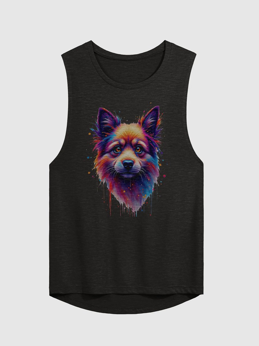 Vibrant Dog Face Abstract Art Muscle Tank product image (4)