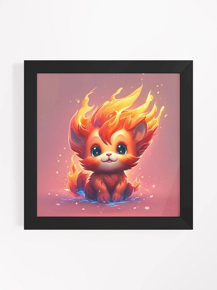 Framed Fire Cat Poster product image (1)