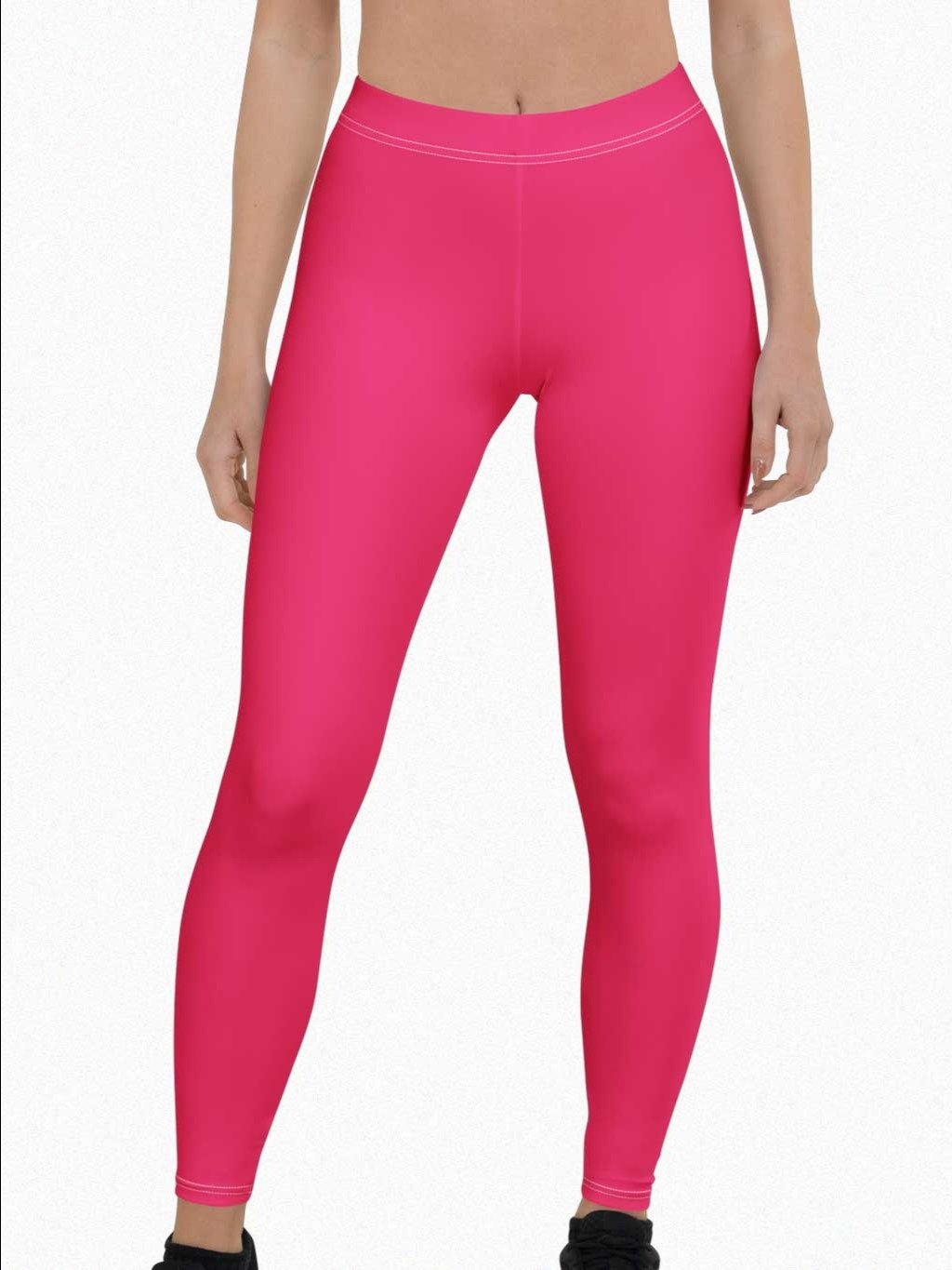 Women’s Pink Mid-Rise Leggings – Gym, Yoga & Streetwear Activewear by UnkoCon product image (4)
