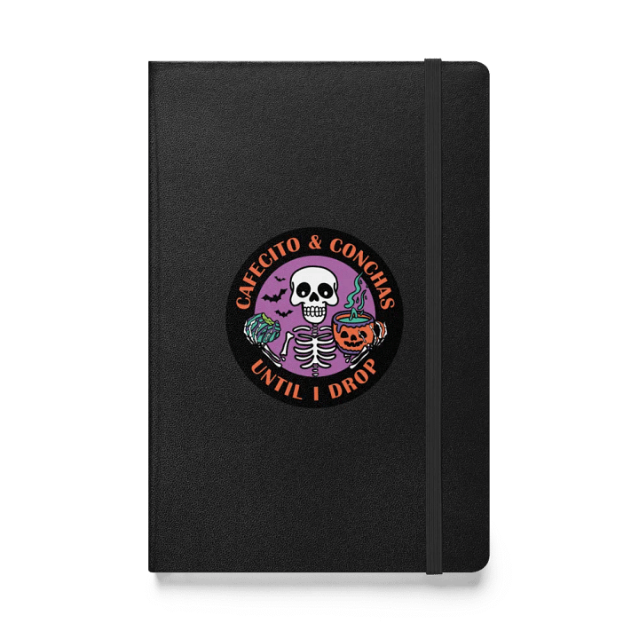 Cafecito and Conchas Halloween Skeleton Hardcover Bound Lined Notebook product image (1)