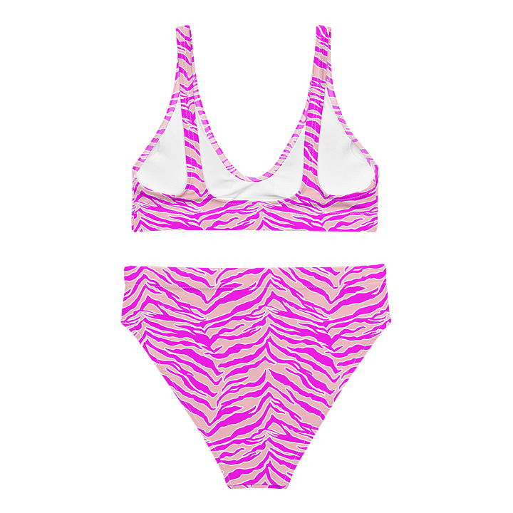 Tiger Print Pink & Pink High-Waisted Bikini product image (2)