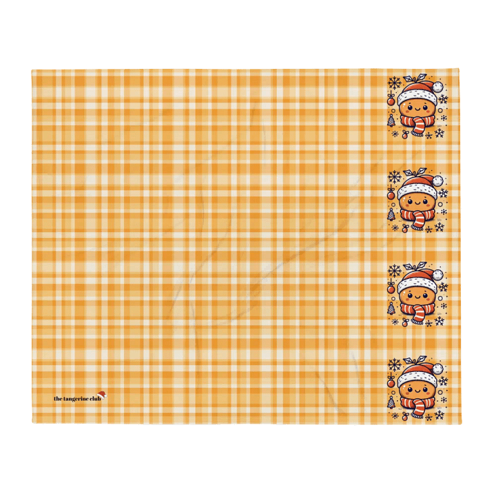 Tangerine Plaid Xmas Blanket 2 product image (1)