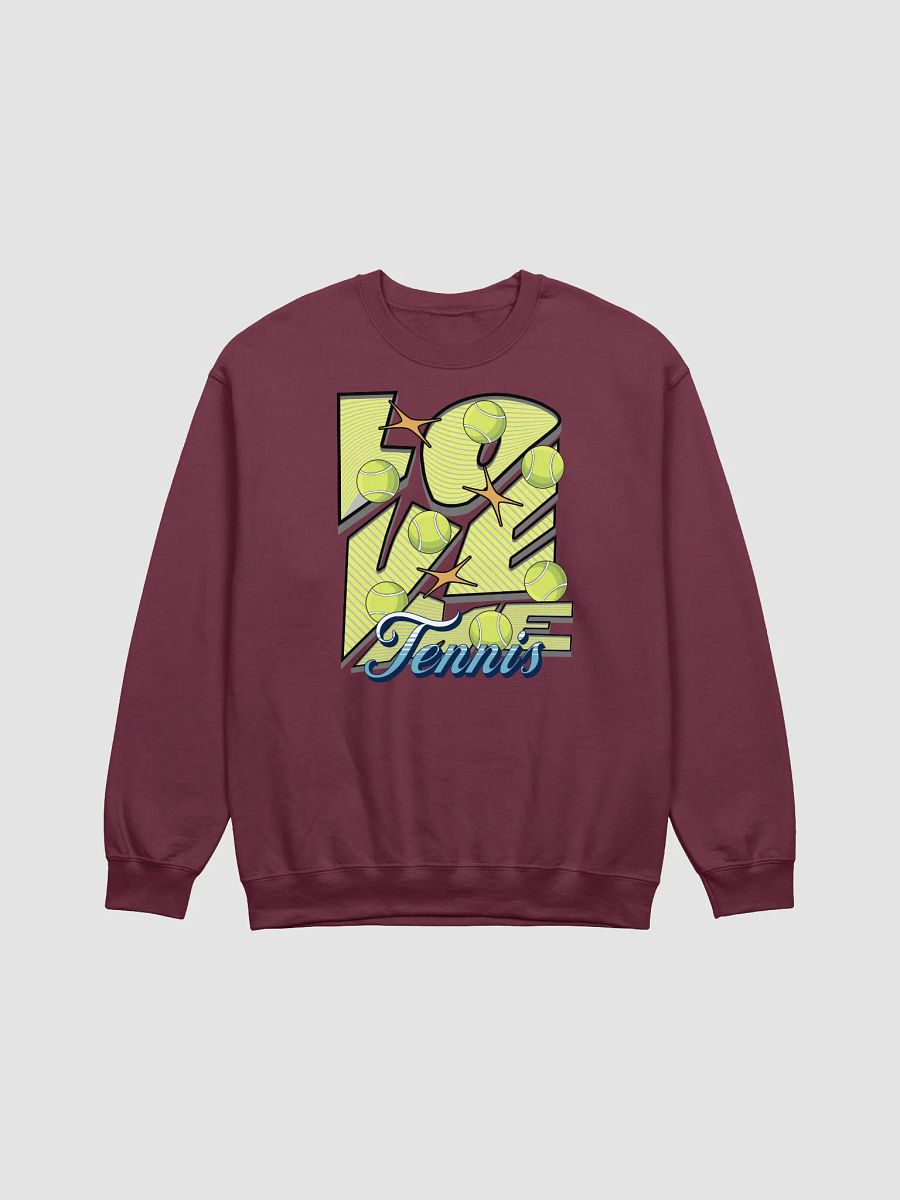 Love Me Tennis Striped Crewneck Sweatshirt product image (1)