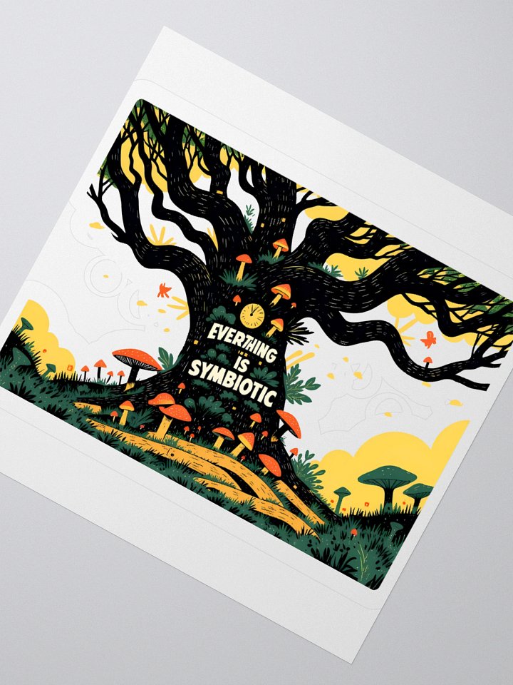 Symbiotic Nature - Tree & Mushroom Ecosystem Kiss Cut Stickers product image (5)
