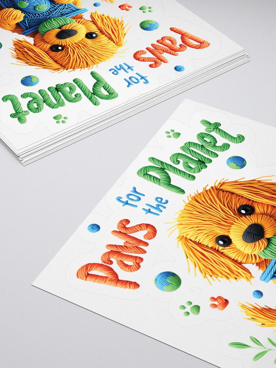 Paws for the Planet - Cute Eco-Friendly Dog Earth Day Kiss Cut Stickers product image (10)