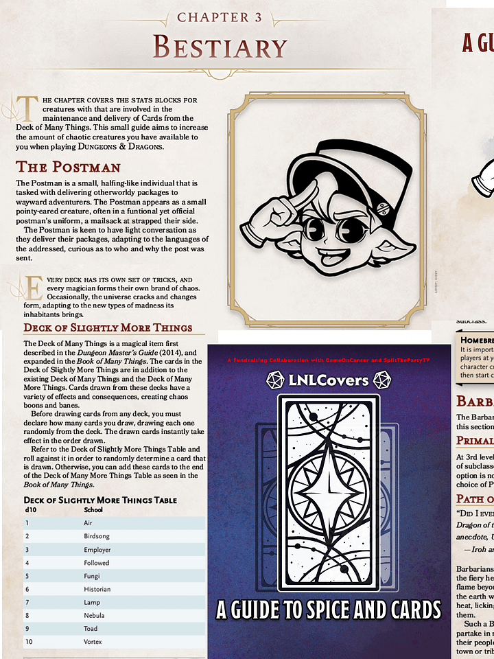 A Guide to Spice and Cards - A Fundraising Collaboration with Game on Cancer & Split the Party product image (2)