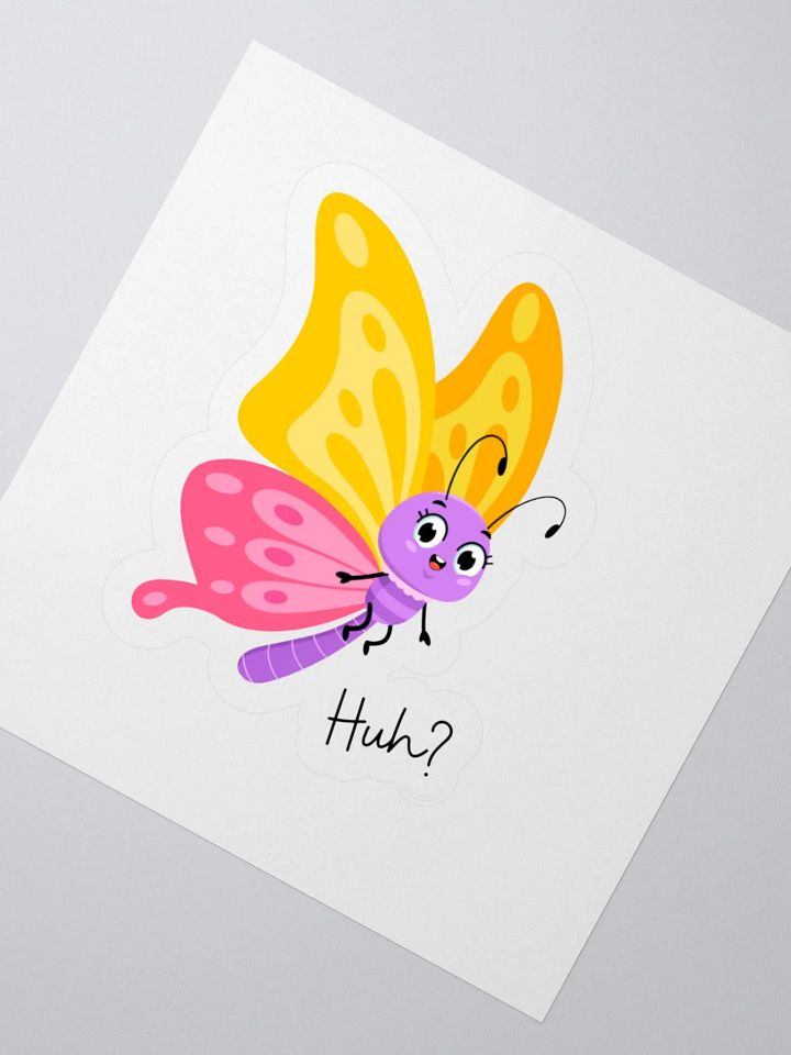 Shocked Butterfly Kiss Cut Sticker product image (2)