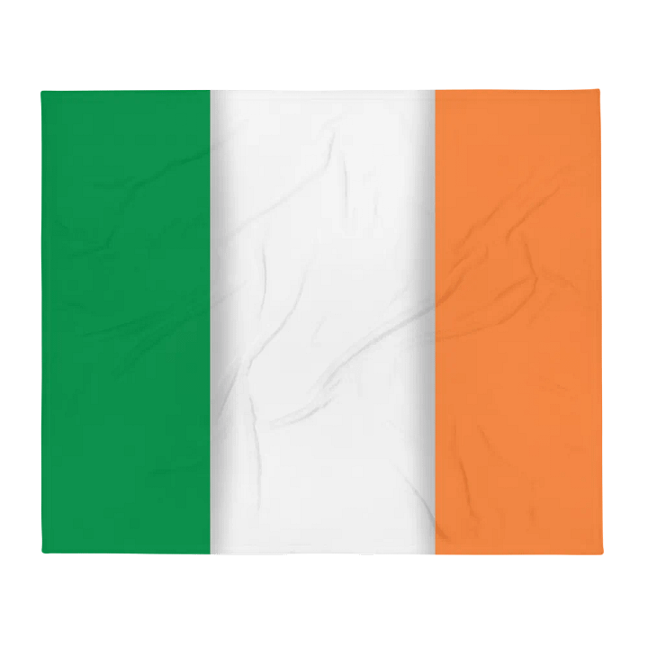Green White Orange Flag Colored Throw Blanket product image (2)