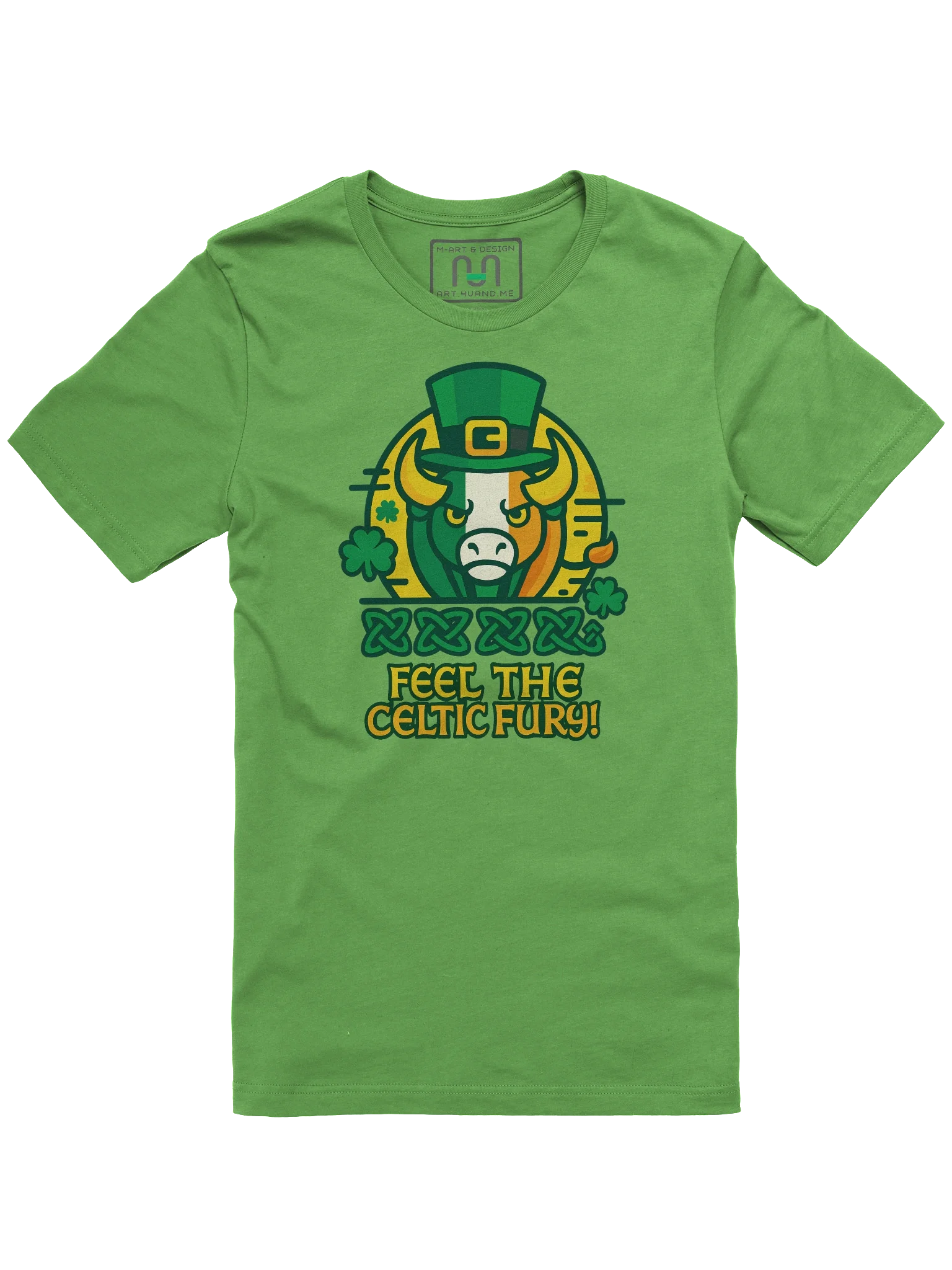 Celtic Fury Unleashed – Irish Bull Power Tee by Power M-Art & Design product image (1)