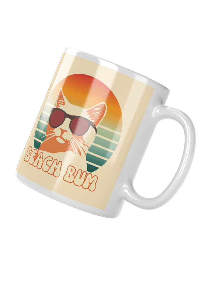 Beach Bum Cat Sunglasses Ceramic Mug product image (2)