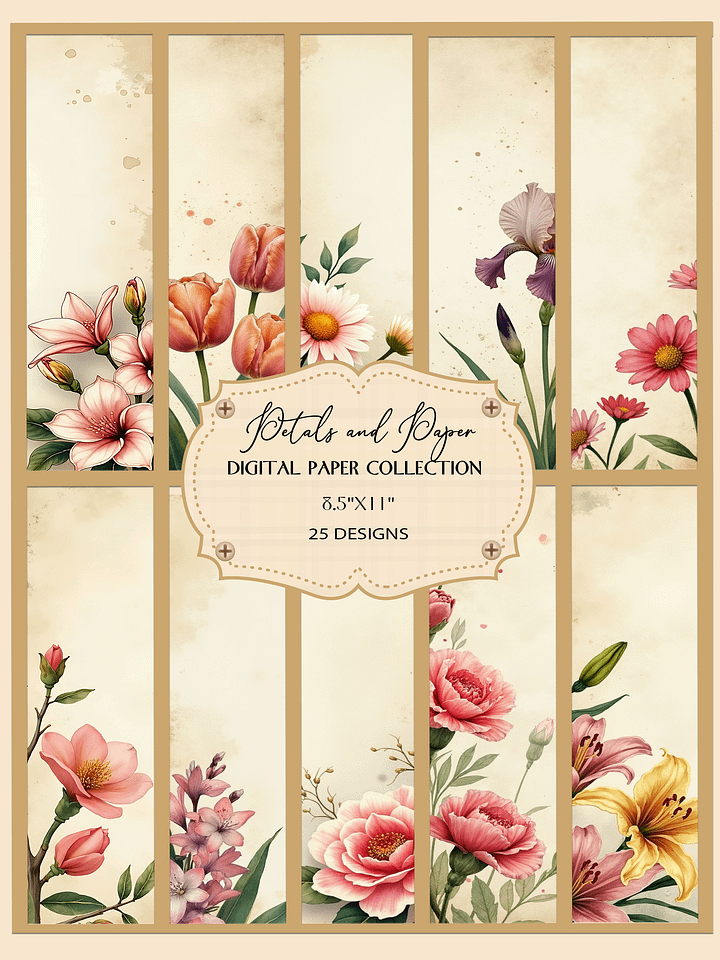 Petals and Paper Digital Art Collection product image (1)