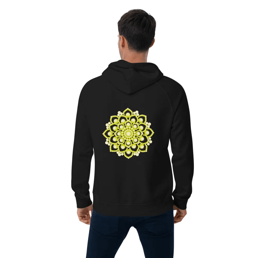 Yellow Flower Mandala Eco Hoodie product image (2)