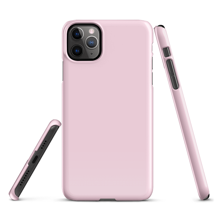 Baby Pink Solid Color iPhone® Glossy Snap Case product image (3)
