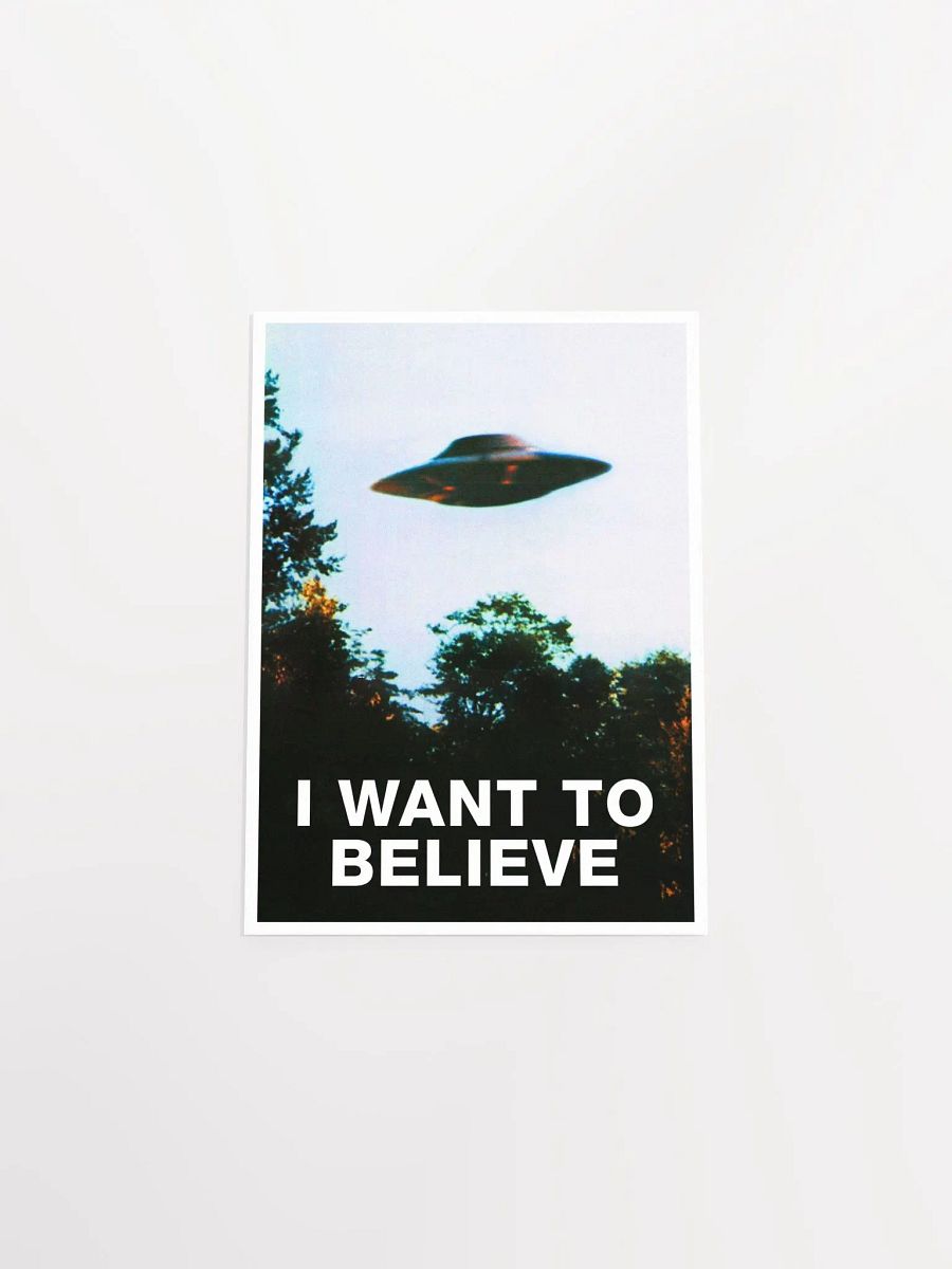 I want to believe. Original The X-Files poster (Ver.2, Season 4-5, 1996-1997) — sci-fi poster, movie poster, space art print product image (12)