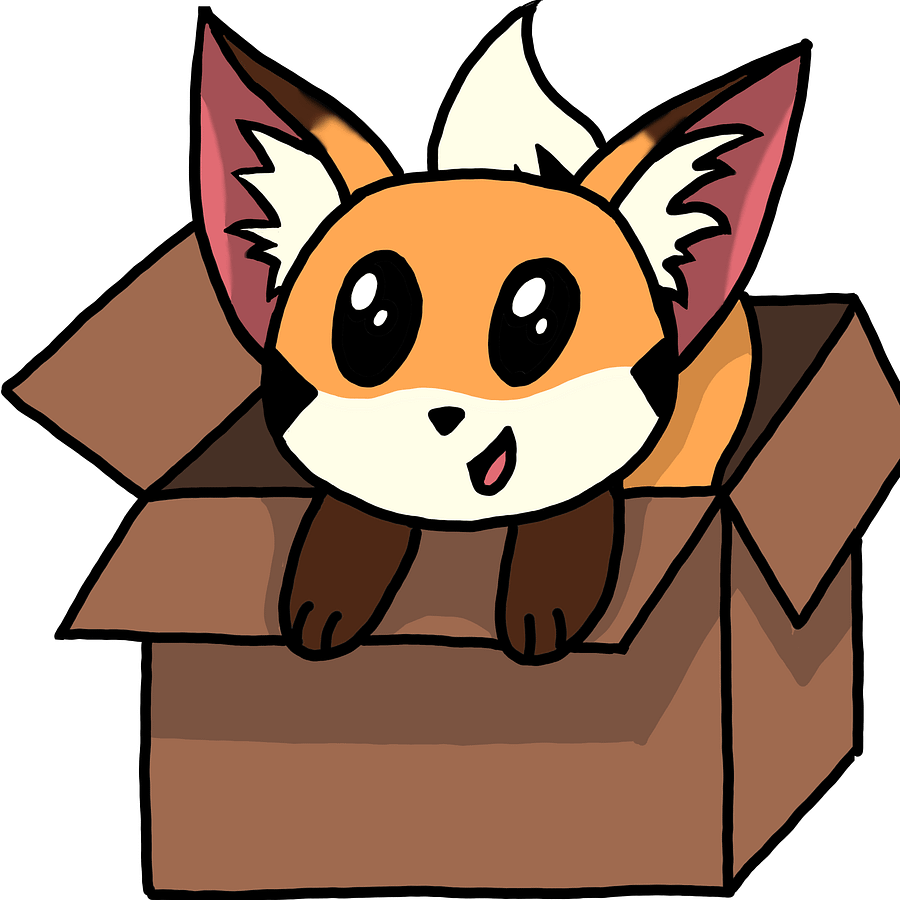 Fox in a box Sticker product image (1)