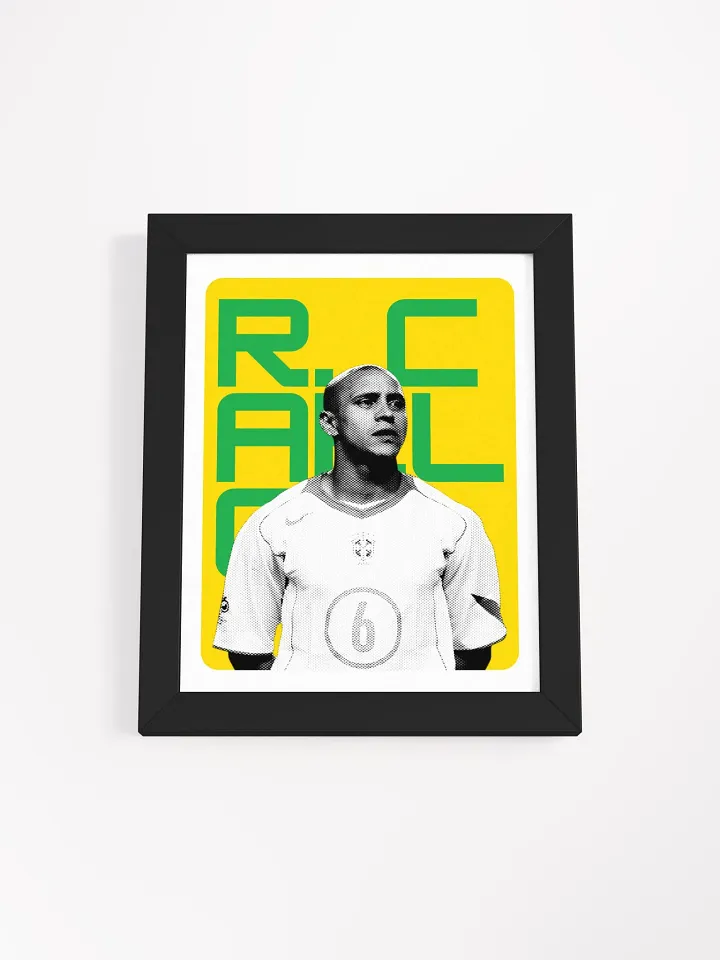 Roberto Carlos BW Brazil Name Art Framed Print product image (1)