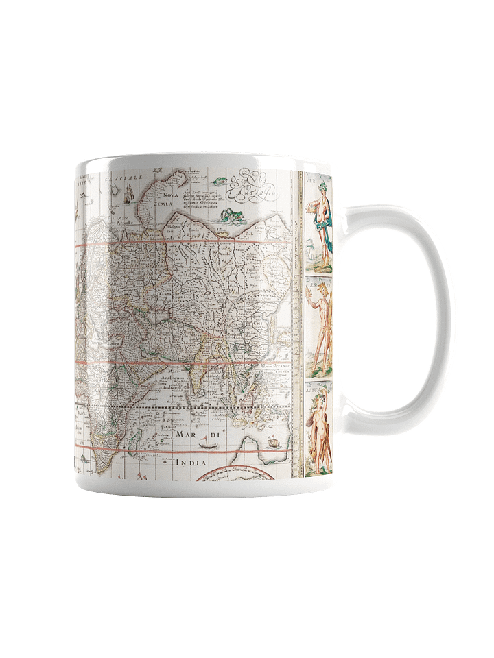 Vintage World Map White Glossy Mug product image (1)