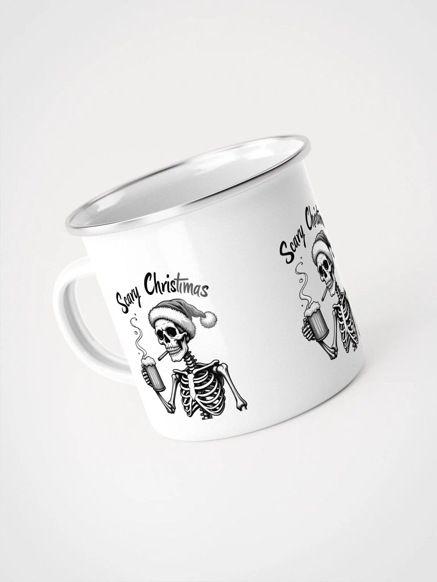 Scary Christmas Skull Enamel Mug product image (4)