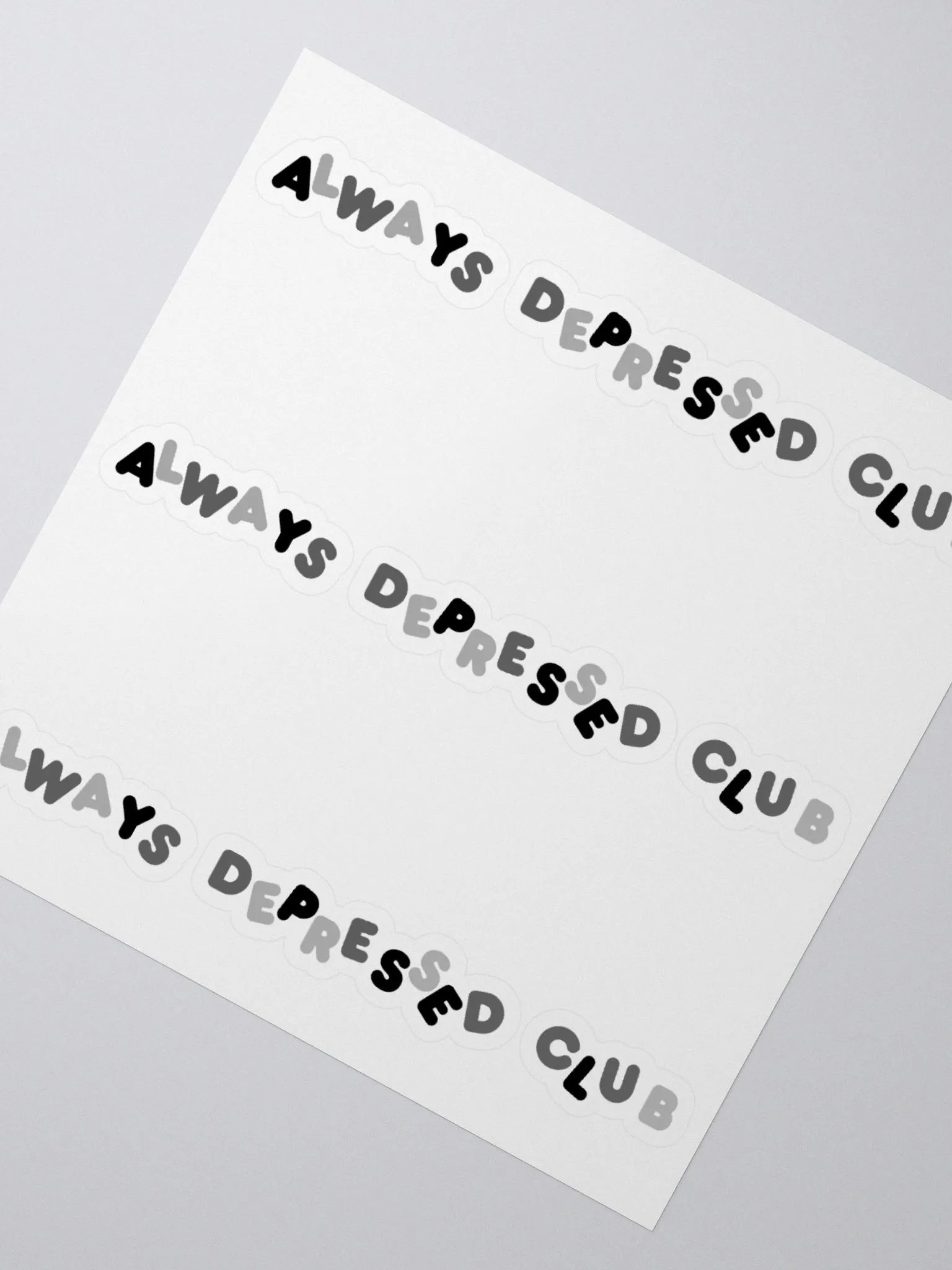 ALWAYS DEPRESSED CLUB Stickers product image (5)