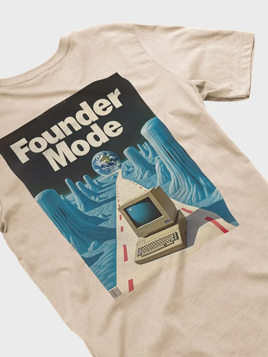 founder mode retro light t-shirt (100% cotton) product image (2)