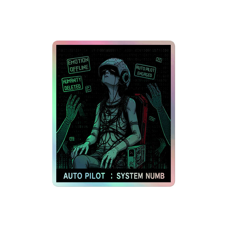Living in Auto Pilot Holographic Stickers 2 product image (2)