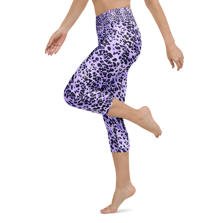 Purple Leopard Skin Capri Leggings product image (5)