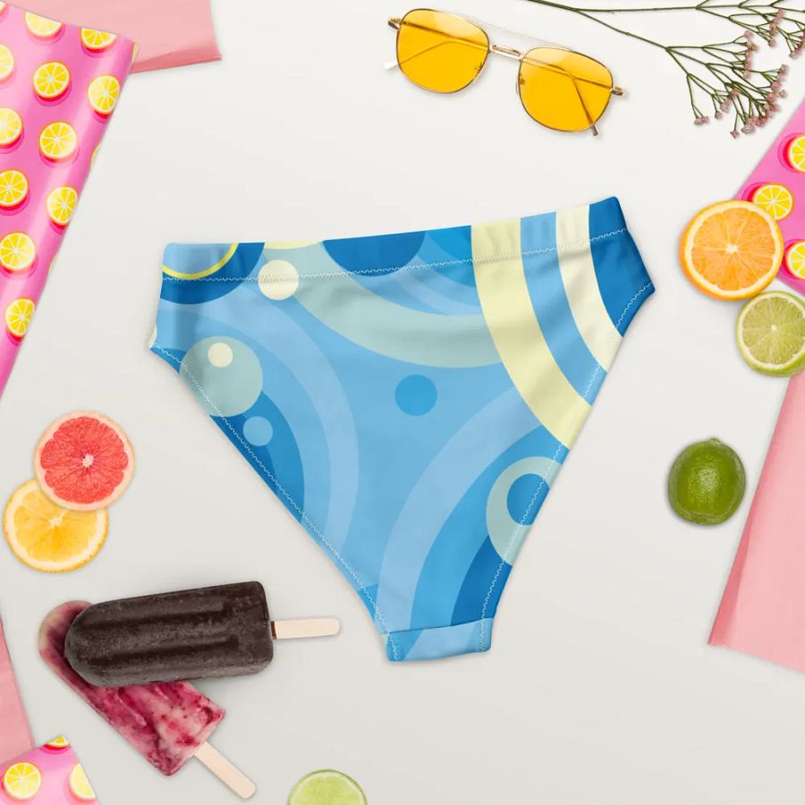 Ripple Effect Recycled High-Waisted Bikini Bottoms product image (4)