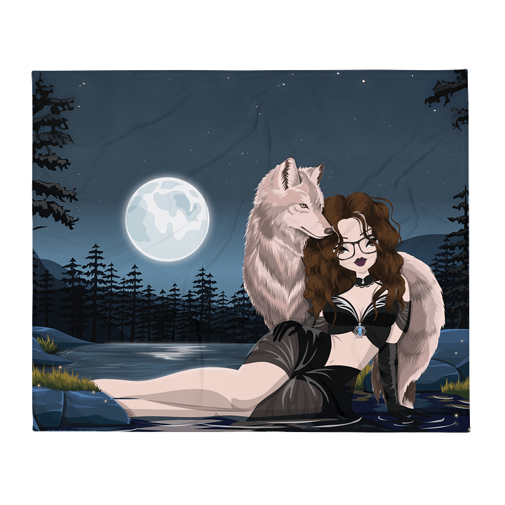 NanaBruised Moonlit Encounter Throw Blanket product image (1)