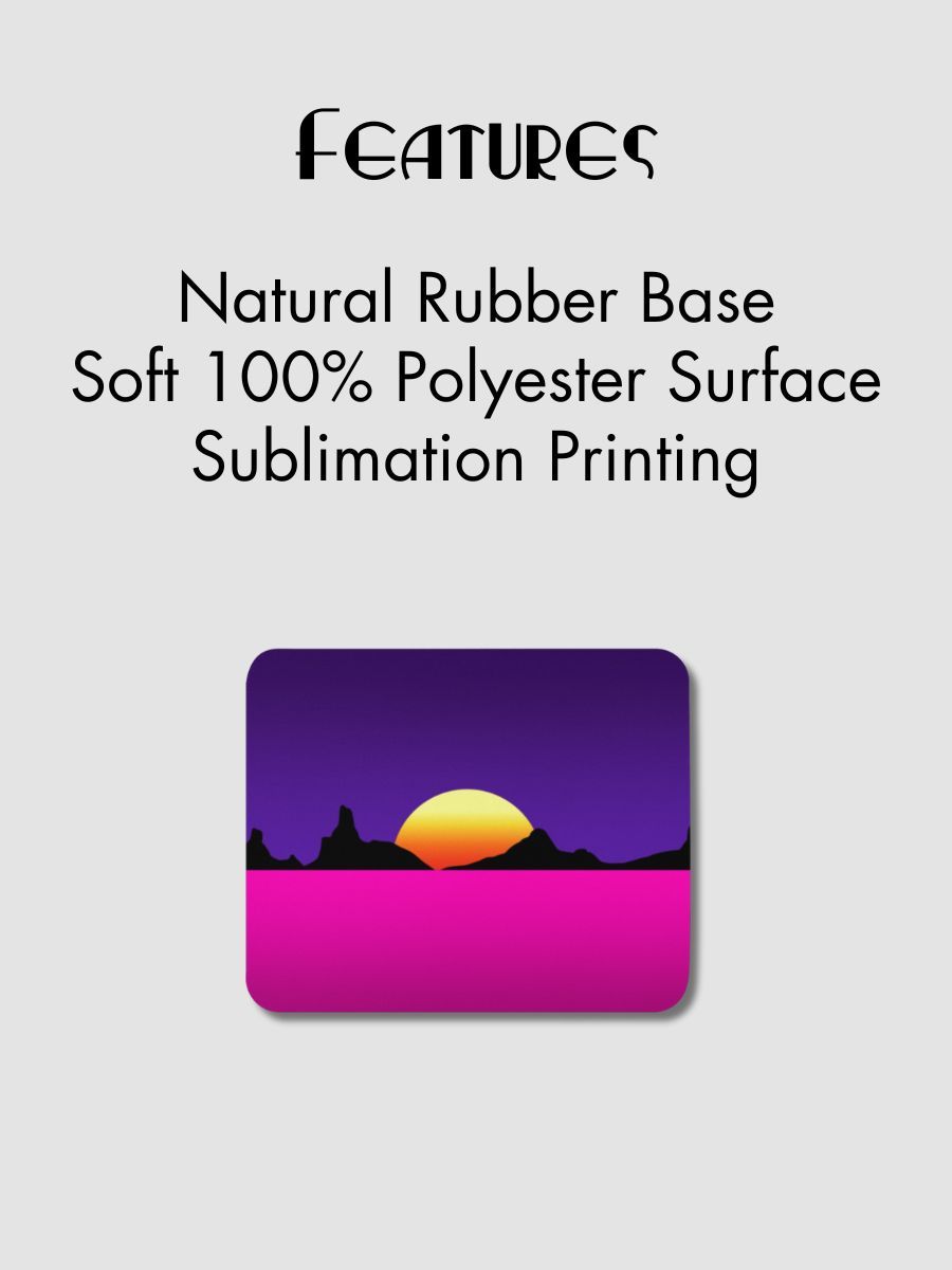 Vaporwave Sunset Mouse Pad - Pink & Purple product image (2)