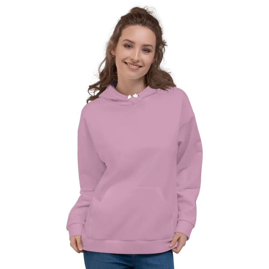 Plain Lilac Purple Soft Summer Unisex Recycled Polyester Heavyweight Premium Hoodie by Treasure Pie product image (4)