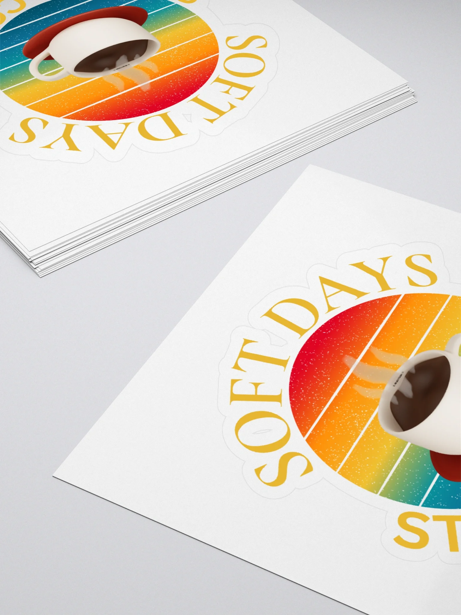 Soft Days & Strong Coffee Sticker Set product image (4)