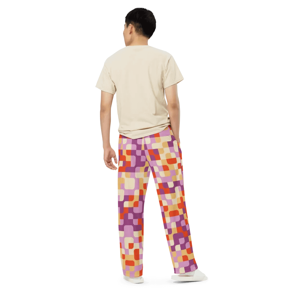 BUIII Pixelated Geometry: Autumn Breeze Wide-Leg Pants product image (5)