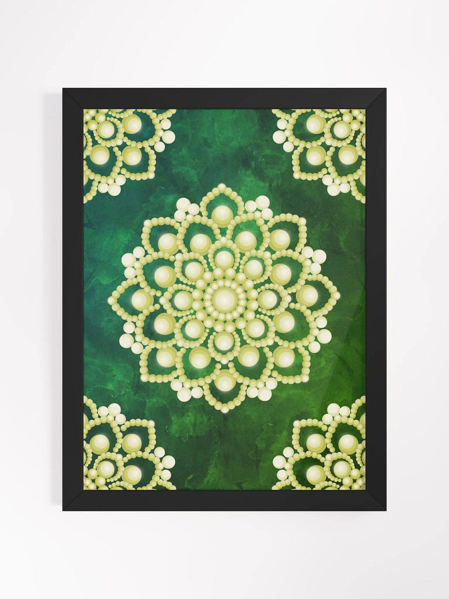 Yellow Flower Mandala Framed High-Quality Matte Poster product image (1)