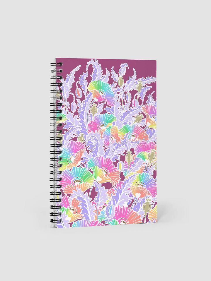 Rainbow Poppy Field Notebook product image (1)
