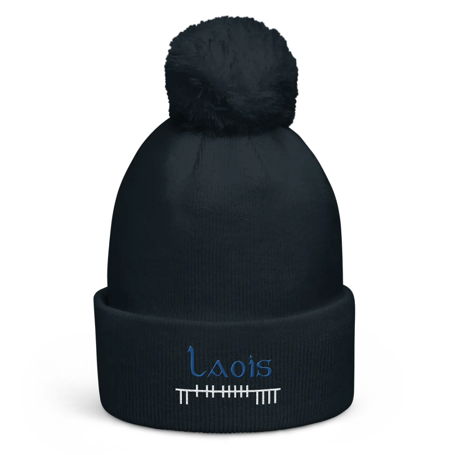 Laois Orthodox style Ogham embroidered Pom-Pom Beanie product image (4)