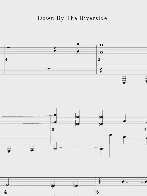 Down By The Riverside - Piano sheet music product image (1)
