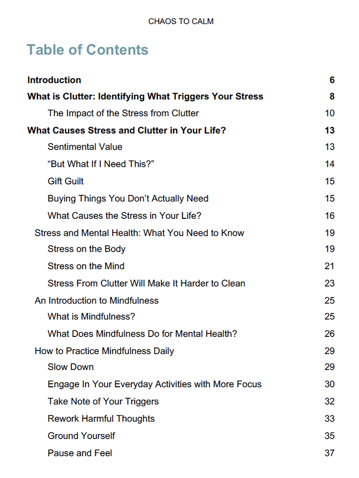 Chaos To Calm eBook product image (2)