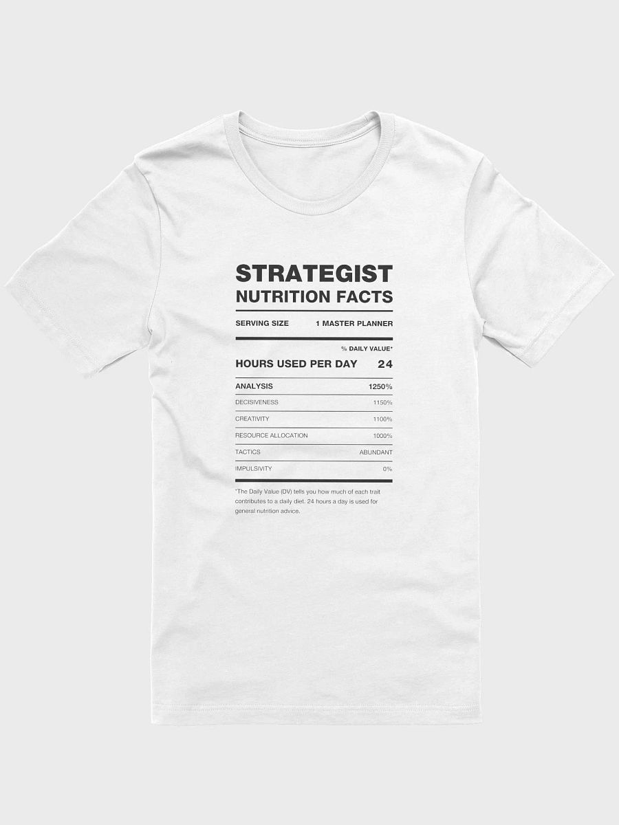 STRATEGIST Nutrition Facts Supersoft Tee product image (3)