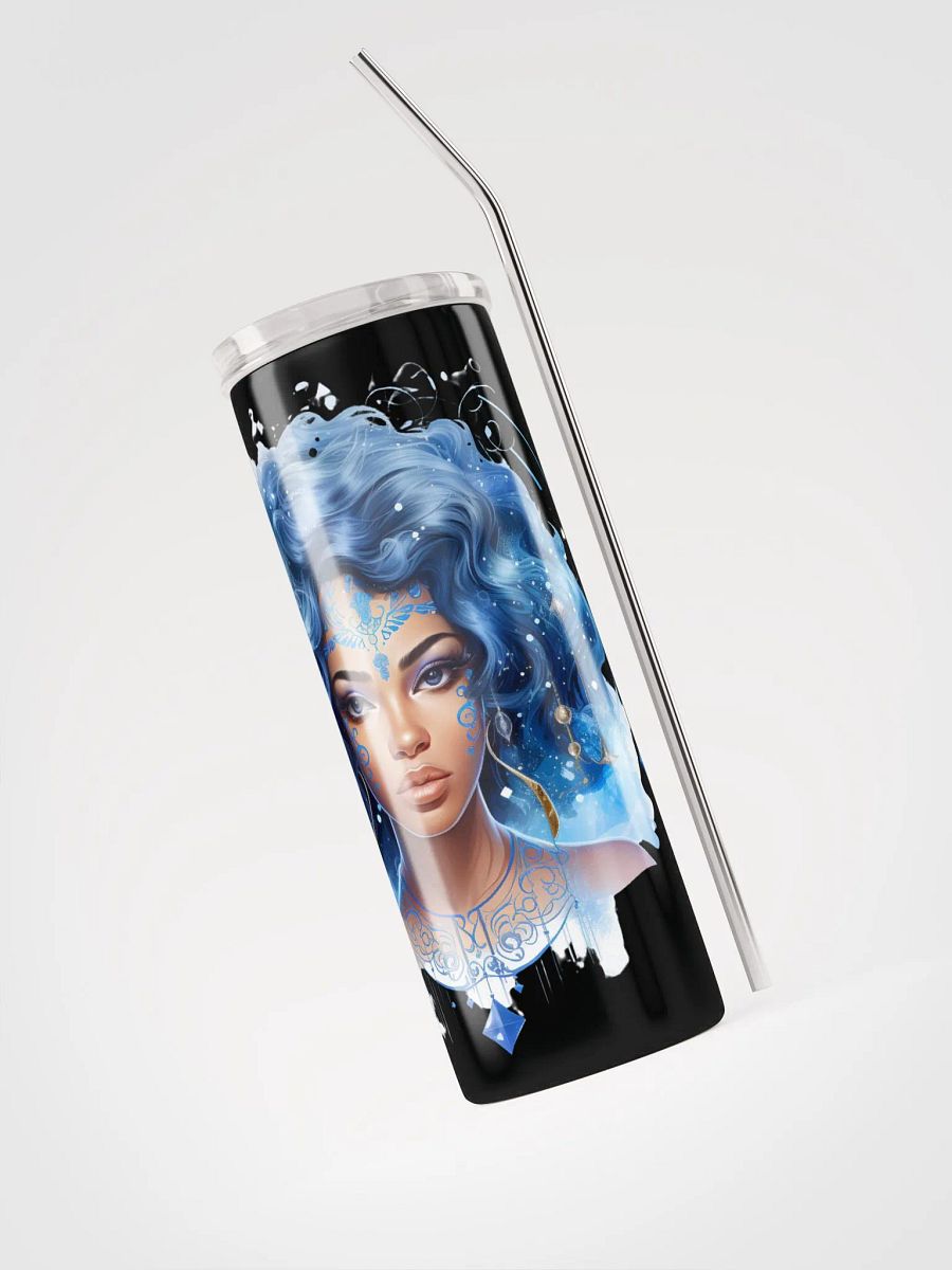Aquarius Sparkling Blue Stainless Steel Tumbler: Embrace Celestial Charm! ♒💙 product image (3)