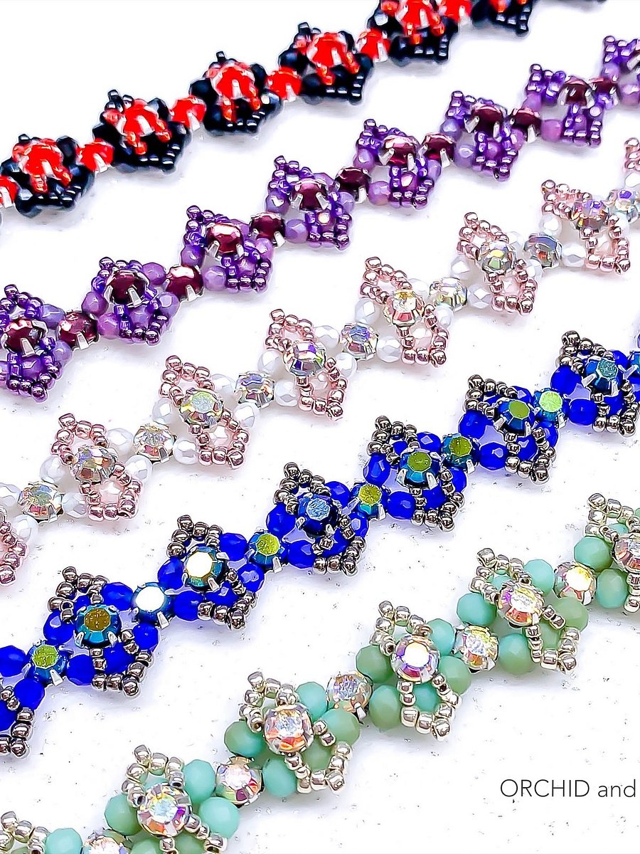 Beading Pattern – Rose Montee Marquise Bracelet product image (3)