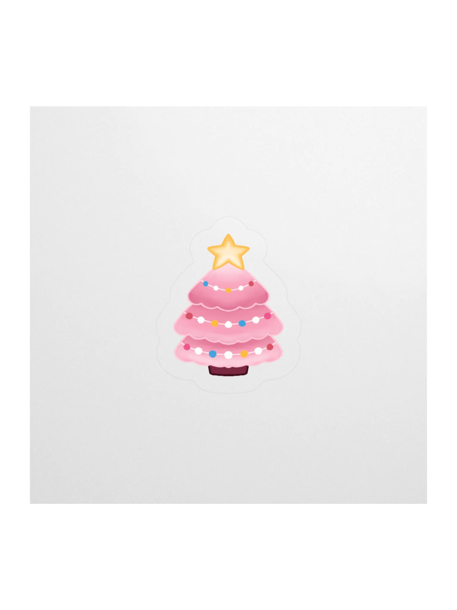 Cozy Pink Christmas Tree Sticker product image (3)