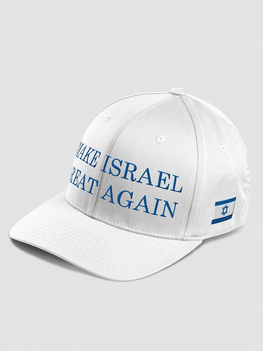 "MAKE ISRAEL GREAT AGAIN" White Flexfit Cap product image (3)