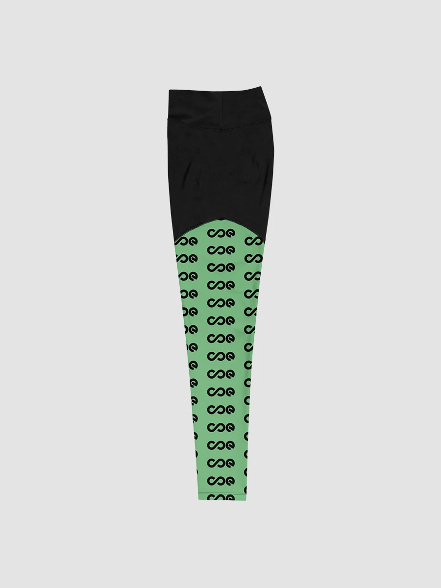 COE Premium Sports Leggings Black & Green product image (3)